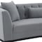 Armen Living Melange Gray Velvet Sofa with Black Wood Base LCMG3GREY - alternate 8